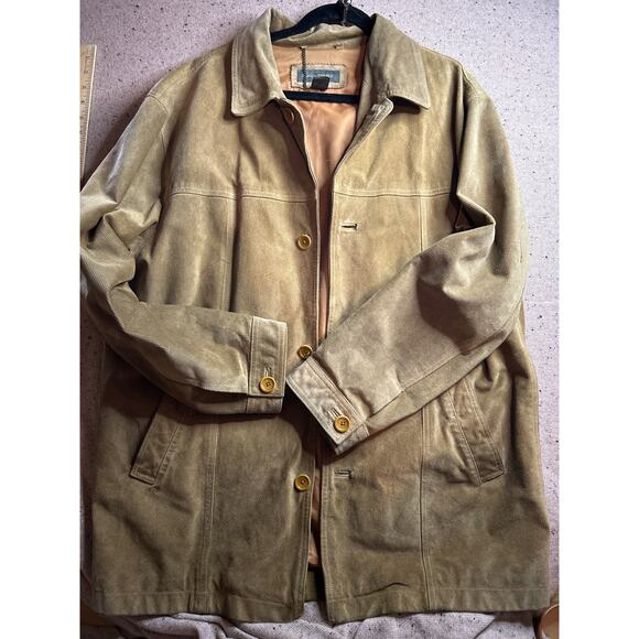 Banana Republic Other - Vintage Banana Republic Barn Coat Men’s L | Western Field Suede Relaxed Tan